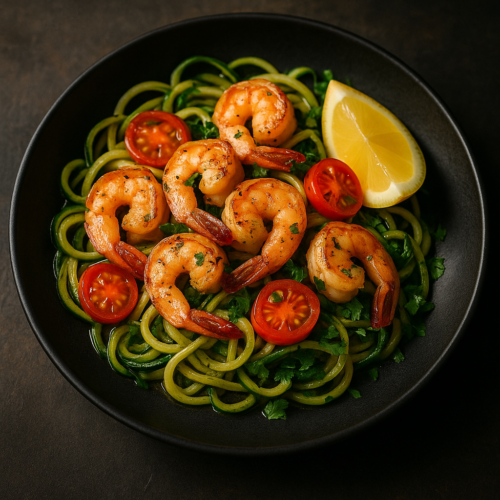 Garlic Butter Shrimp Zucchini